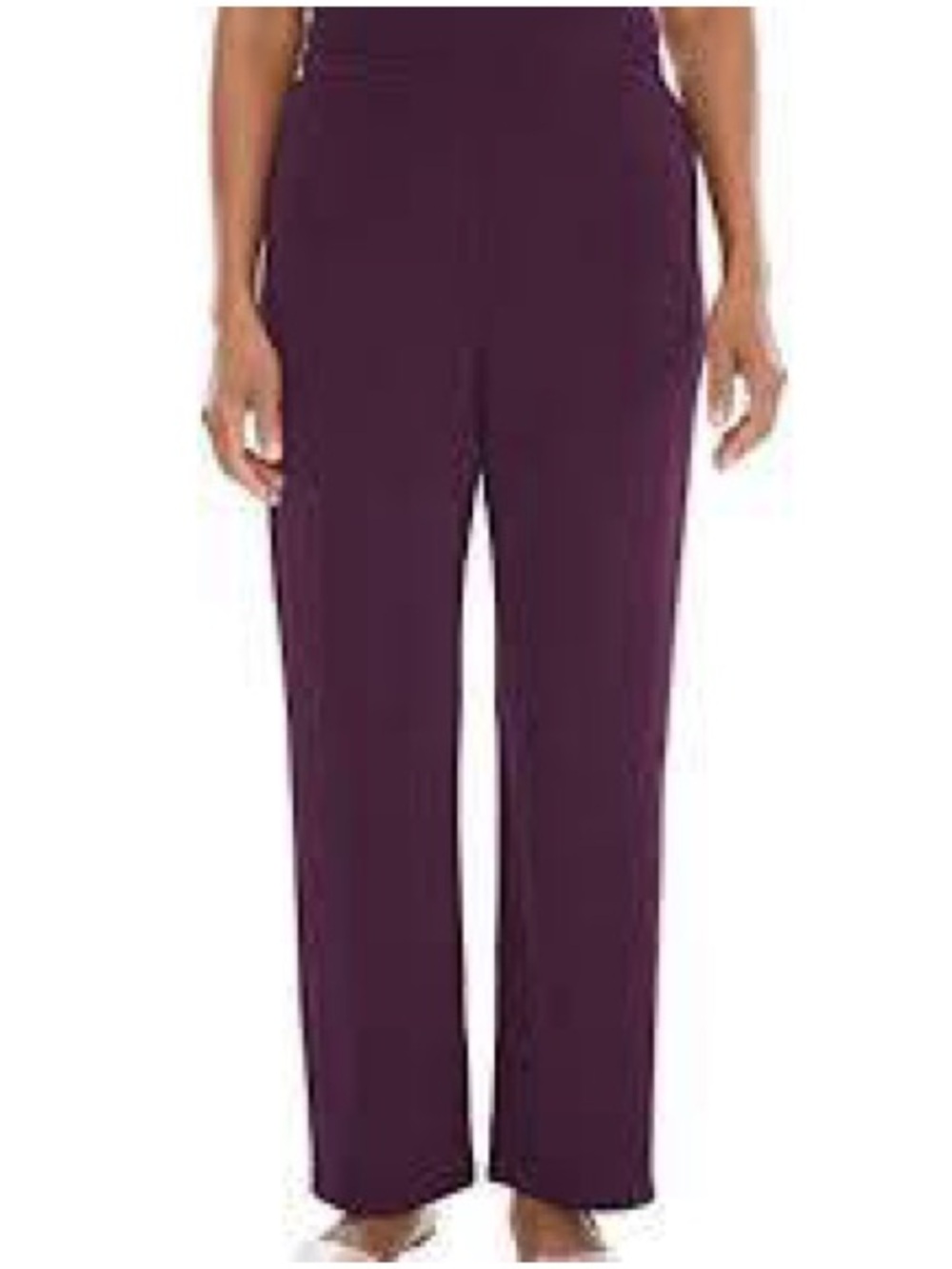 Chico's Straight-Leg Pull-On Pants - Plum